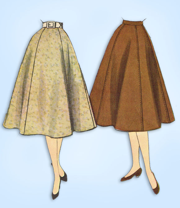1950s Original Vintage McCall Sewing Pattern 9900 Uncut Misses Full Skirt Sz 24W