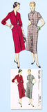 1950s Vintage McCalls Sewing Pattern 9903 Misses Slender Shirtwaist Dress Sz 32B - Vintage4me2