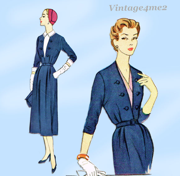 McCall's 9921: 1950s Stylish Misses Accessory Dress 37 B Vintage Sewing Pattern