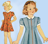 1930s VTG McCall Sewing Pattern 9931 Toddler Girls Modified Princess Dress Sz 4