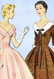 1950s Vintage Misses Dress 1954 McCalls VTG Sewing Pattern 9956 Size 12