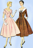 1950s Vintage Misses Dress 1954 McCalls VTG Sewing Pattern 9956 Size 12