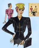 McCall 9978: 1930s Stunning MIsses Fancy Blouse Sz 38 B Vintage Sewing Pattern