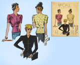 McCall 9978: 1930s Stunning MIsses Fancy Blouse Sz 38 B Vintage Sewing Pattern