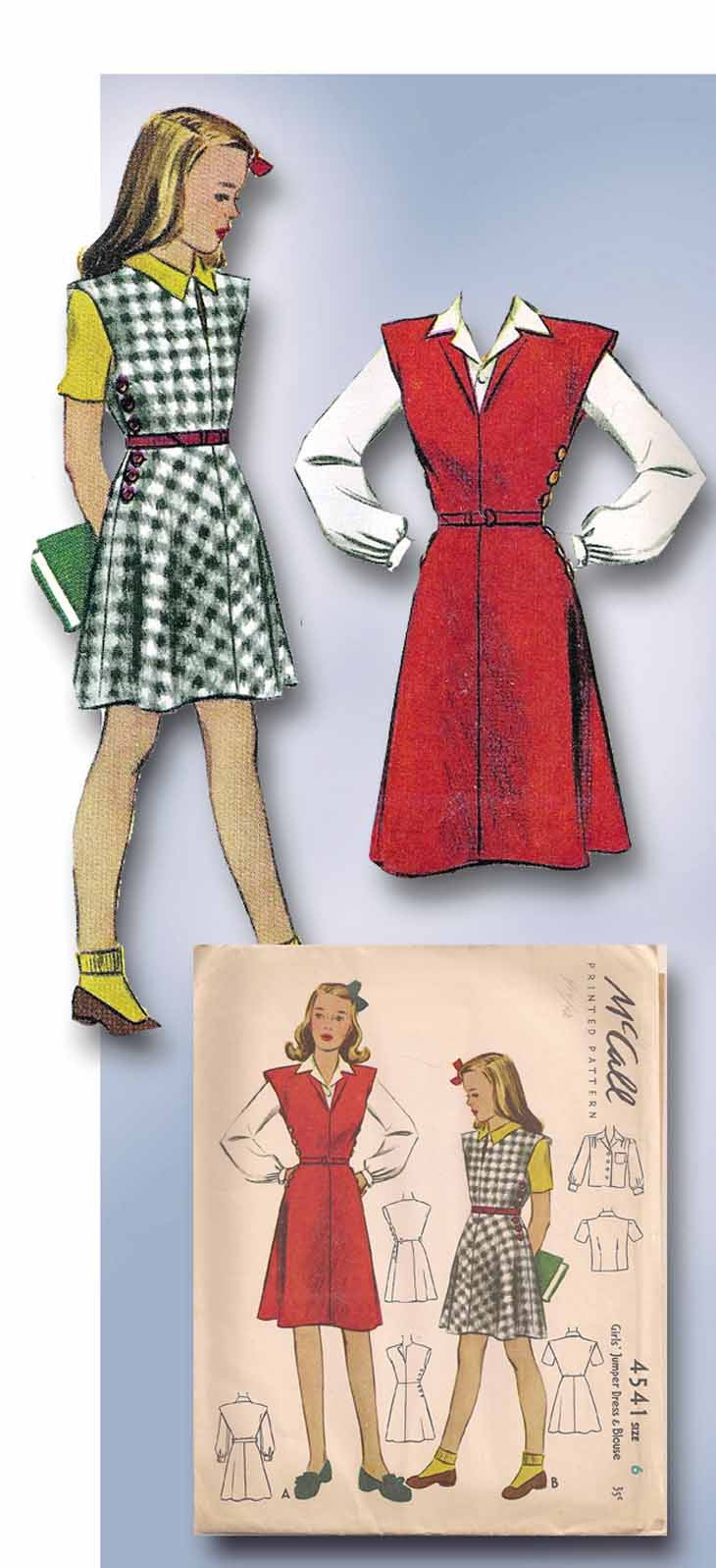 1940s Vintage McCall Sewing Pattern 4541 Toddler Girls WWII Jumper Dre Vintage4me2 1940s Vintage McCall Sewing Pattern 4541 Toddler Girls WWII Jumper Dre Vintage4me2
