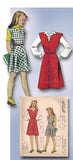 1940s Vintage McCall Sewing Pattern 4541 Toddler Girls WWII Jumper Dress Sz 6 - Vintage4me2