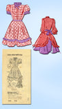 1940s Vintage Marian Martin Sewing Pattern 9009 Little Girls Ruffled Dress Sz 8 - Vintage4me2
