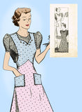 Marian Martin 9911: 1930s Farm Kitchen Apron Sz 36-38 B Vintage Sewing Pattern - Vintage4me2