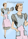 Marian Martin 9911: 1930s Farm Kitchen Apron Sz 36-38 B Vintage Sewing Pattern - Vintage4me2