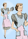 Marian Martin 9911: 1930s Farm Kitchen Apron Sz 36-38 B Vintage Sewing Pattern - Vintage4me2