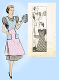Marian Martin 9911: 1930s Farm Kitchen Apron Sz 36-38 B Vintage Sewing Pattern - Vintage4me2