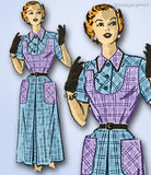 1950s Original Vintage Marian Martin Pattern R9013 Uncut Misses Street Dress 34B