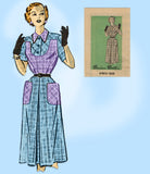 1950s Original Vintage Marian Martin Pattern R9013 Uncut Misses Street Dress 34B