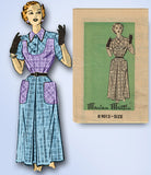 1950s Original Vintage Marian Martin Pattern R9013 Uncut Misses Street Dress 34B