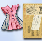 1940s Original Vintage Marian Martin Pattern 9039 Toddler Girls Princess Dress Sz 4