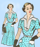 Marian Martin 9044: 1950s Plus Size Street Dress Sz 40 B Vintage Sewing Pattern