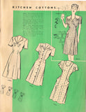 Marian Martin 9055: 1940s Womens Plus Size Dress 52 Bust Vintage Sewing Pattern