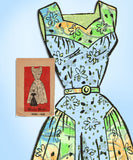 1950s Vintage Marian Martin Sewing Pattern 9085 Uncut Misses Cocktail Dress 32 B