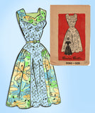 1950s Vintage Marian Martin Sewing Pattern 9085 Uncut Misses Cocktail Dress 32 B