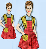 Marian Martin 9098: 1950s Uncut Misses Apron Size 40-42 B Vintage Sewing Pattern