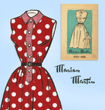 1950s Vintage Marian Martin Sewing Pattern 9122 Easy Misses Sun Dress Sz 38 Bust