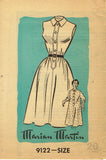 1950s Vintage Marian Martin Sewing Pattern 9122 Easy Misses Sun Dress Sz 38 Bust
