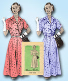 Marian Martin 9126: 1950s Plus Size Shirtwaist Dress 42B Vintage Sewing Pattern