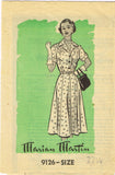 Marian Martin 9126: 1950s Plus Size Shirtwaist Dress 42B Vintage Sewing Pattern