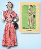 Marian Martin 9126: 1950s Plus Size Shirtwaist Dress 42B Vintage Sewing Pattern