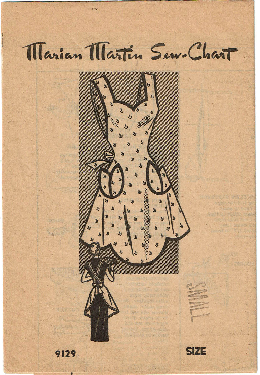 1950s Vintage Marian Martin Sewing Pattern 9129 Cute Misses Scalloped ...