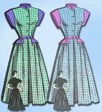 1940s Vintage Marian Martin Sewing Pattern 9133 Uncut Misses Peplum Dress 29 B - Vintage4me2