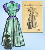1940s Vintage Marian Martin Sewing Pattern 9133 Misses WWII Peplum Dress Sz 33 B - Vintage4me2