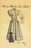 1940s Vintage Marian Martin Sewing Pattern 9133 Uncut Misses Peplum Dress 29 B - Vintage4me2