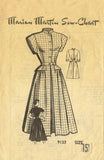 1940s Vintage Marian Martin Sewing Pattern 9133 Misses WWII Peplum Dress Sz 33 B - Vintage4me2