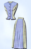 1950s Vintage Marian Martin Sewing Pattern 9134 Uncut Misses Skirt & Vest 34 B