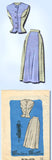 1950s Vintage Marian Martin Sewing Pattern 9134 Uncut Misses Skirt & Vest 34 B