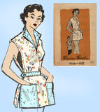 1950s Vintage Marian Martin Sewing Pattern 9146 Cute Misses Apron Sz 38 Bust