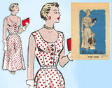 1950s Vintage Marian Martin Sewing Pattern 9150 Plus Size Sun Dress & Jacket 40B
