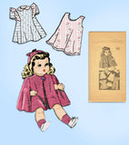 1940s Vintage Marian Martin Sewing Pattern 9165 16inch Doll Clothes Set