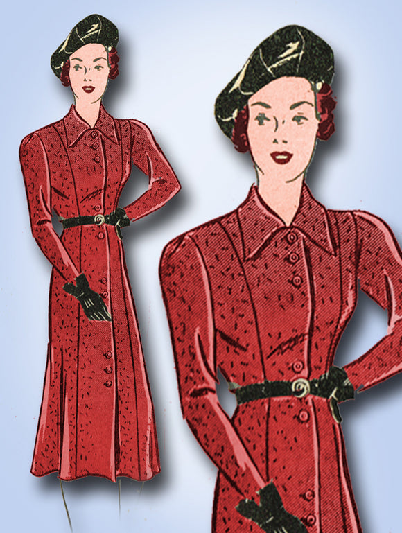 Marian Martin 9172: 1930s Misses Princess Dress Sz 34 Bust Vintage Sewing Pattern - Vintage4me2