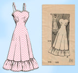 Marian Martin 9172: 1940s Misses Slip or Petticoat Sz 34B Vintage Sewing Pattern