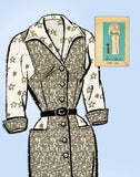 1950s Vintage Marian Martin Sewing Pattern 9189 Uncut Misses Slender Dress 30 B