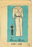 1950s Vintage Marian Martin Sewing Pattern 9189 Uncut Misses Slender Dress 30 B