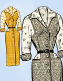 1950s Vintage Marian Martin Sewing Pattern 9189 Uncut Misses Slender Dress 30 B