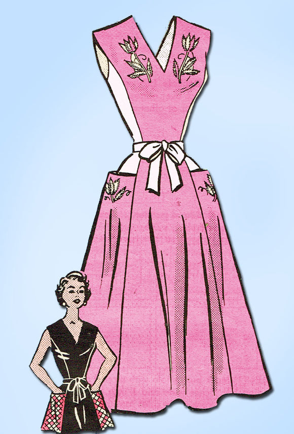 1950s Vintage Marian Marton Sewing Pattern 9193 FF Misses Wrap Around Dress 32B