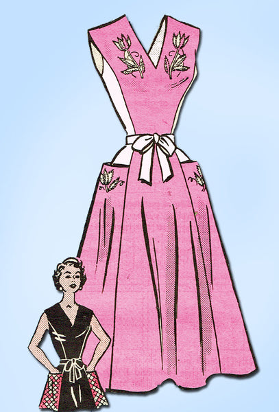 1950s Vintage Marian Marton Sewing Pattern 9193 FF Misses Wrap Around Dress 32B