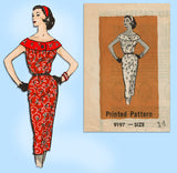 Marian Martin 9197: 1950s Easy Misses Sun Dress Size 34 B Vintage Sewing Pattern
