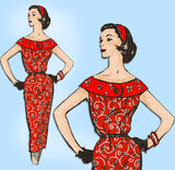 Marian Martin 9197: 1950s Easy Misses Sun Dress Size 34 B Vintage Sewing Pattern