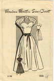 1940s Vintage Marian Martin Sewing Pattern 9198 Uncut Sweetheart Dress Size 36 B