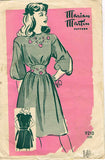 1940s Vintage Marian Martin Sewing Pattern 9210 Uncut Misses Heart Dress Size 14 - Vintage4me2